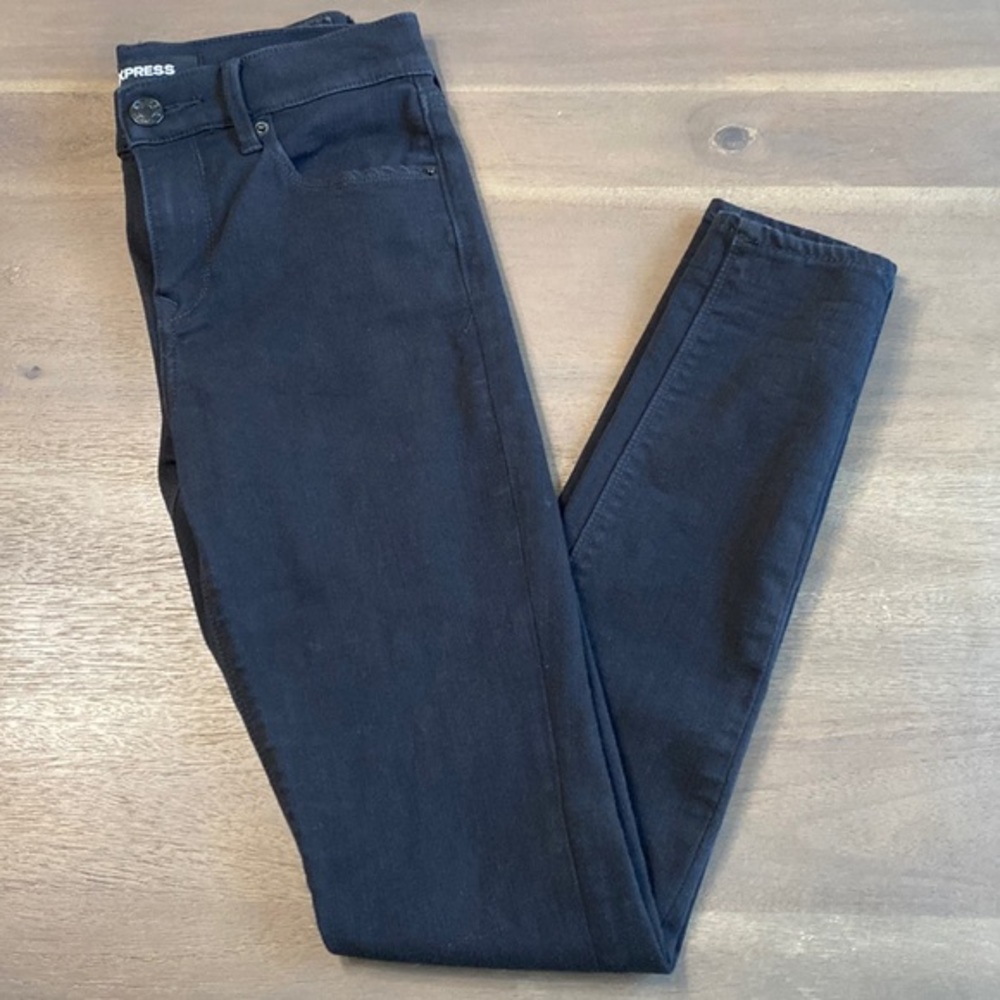 Express‎ black denim leggings size 2R